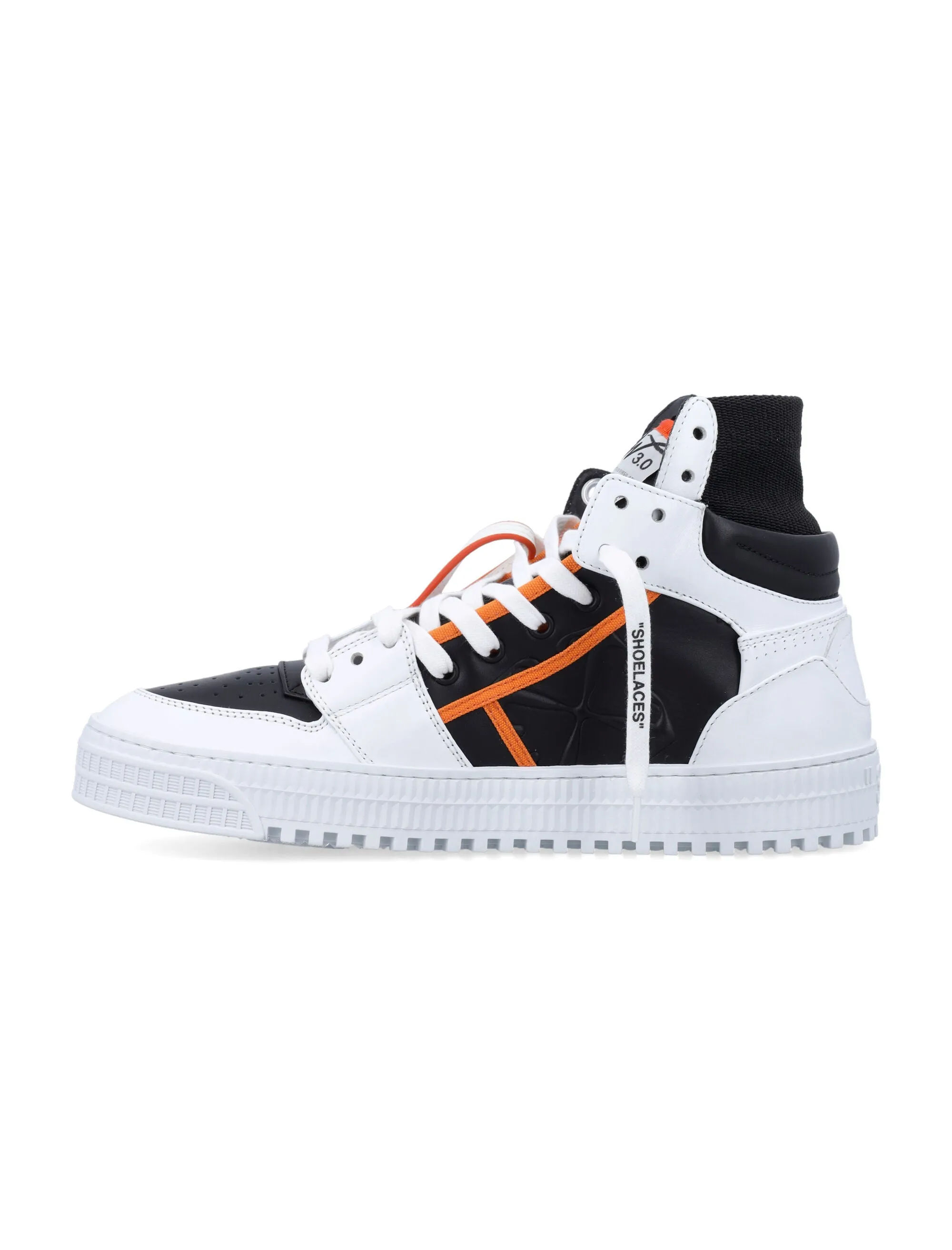 3.0 OFF COURT CALF LEATHER BLACK - WHITE