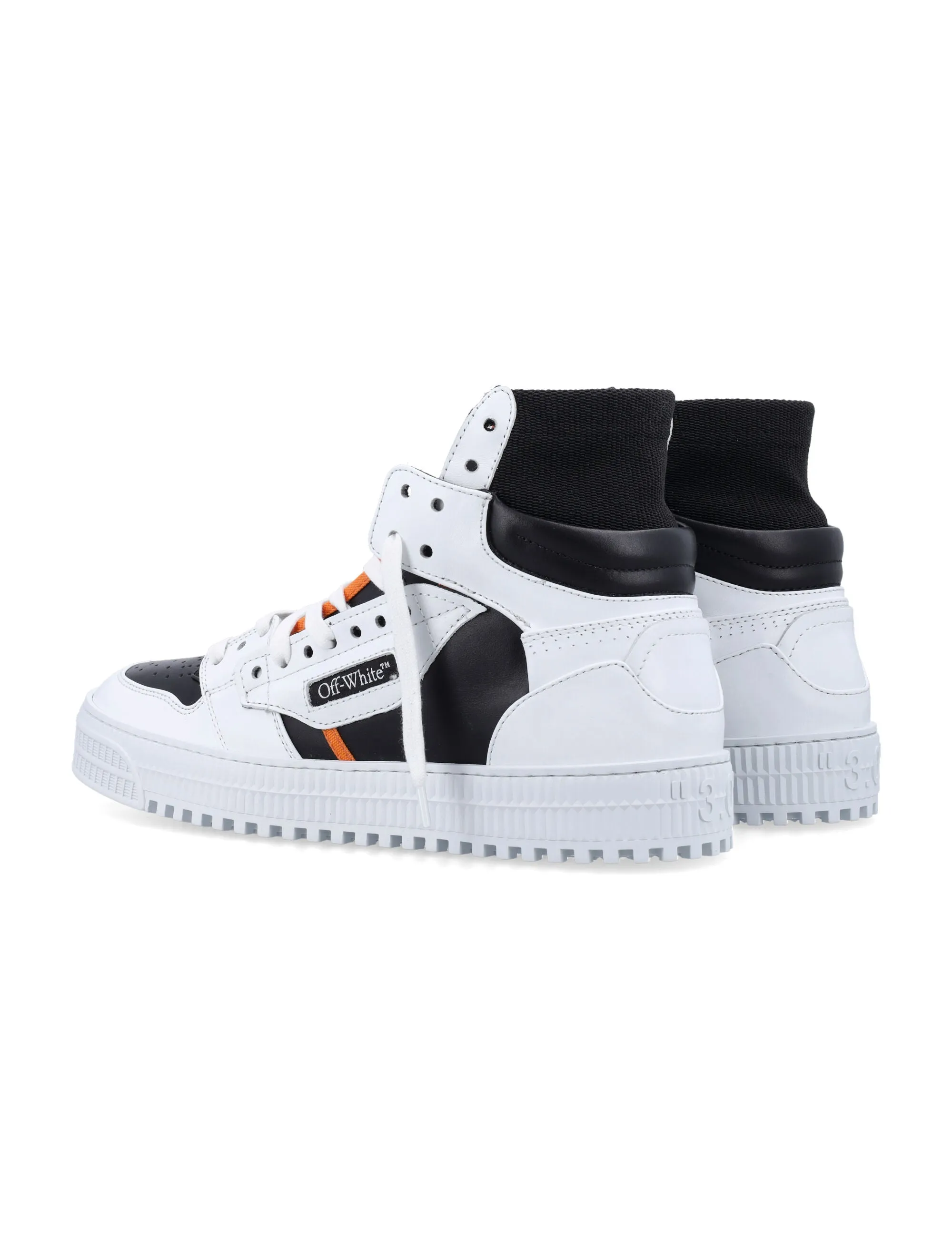 3.0 OFF COURT CALF LEATHER BLACK - WHITE