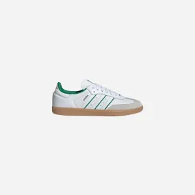 ADIDAS SAMBA OG SHOES CLOUD WHITE / CRYSTAL WHITE / GREEN