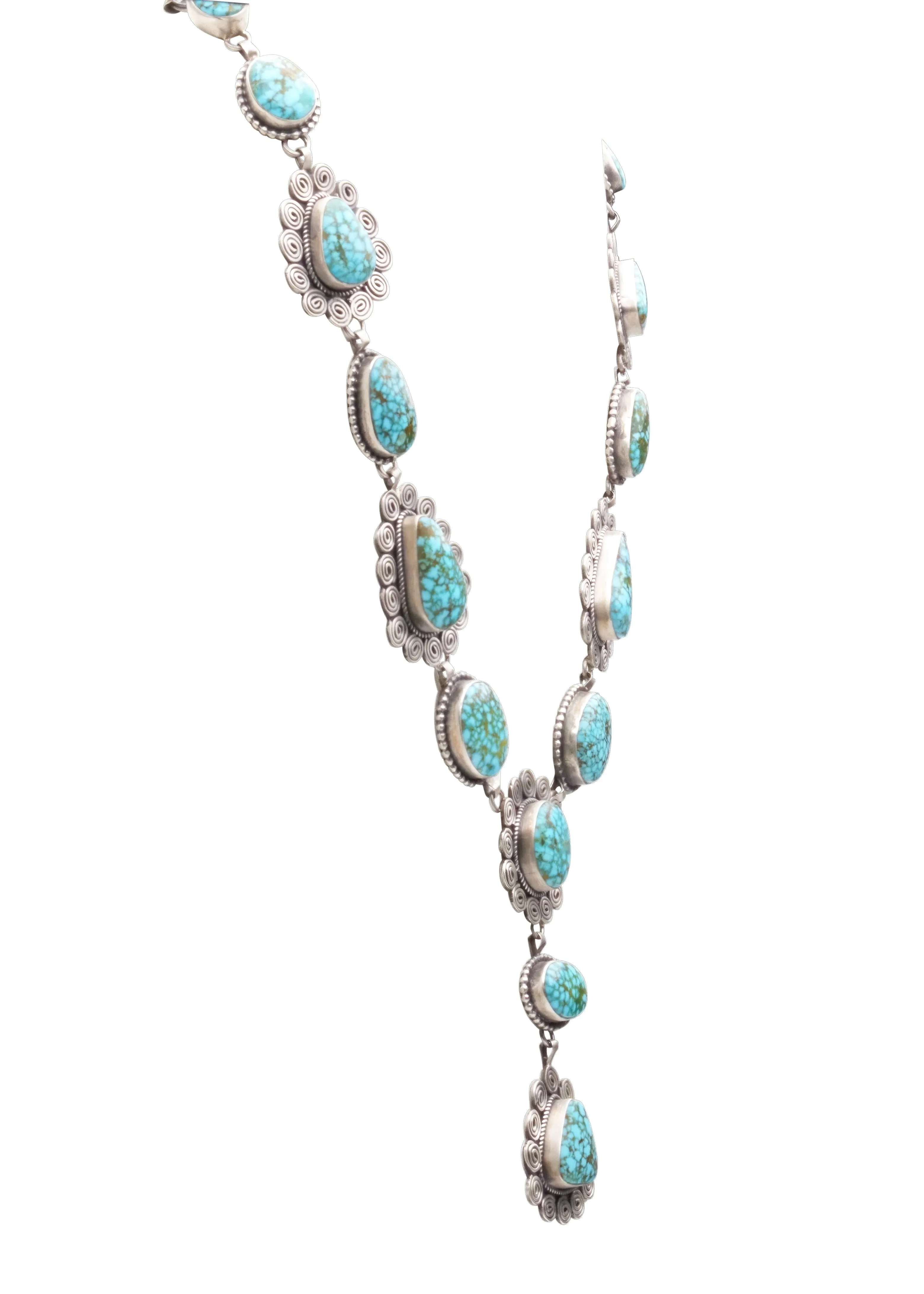 Birdseye Kingman Turquoise Lariat Necklace | "E"