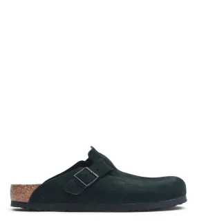 Birkenstock Boston Soft Footbed Suede Black