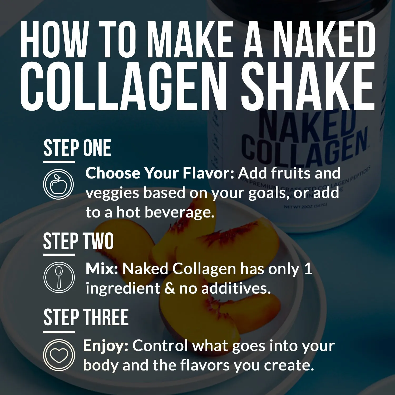 Collagen Peptides Protein Powder | Naked Collagen - 20 oz