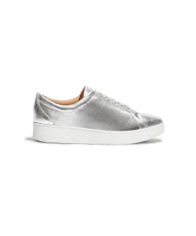 FitFlop Rally Leather Sneakers Silver