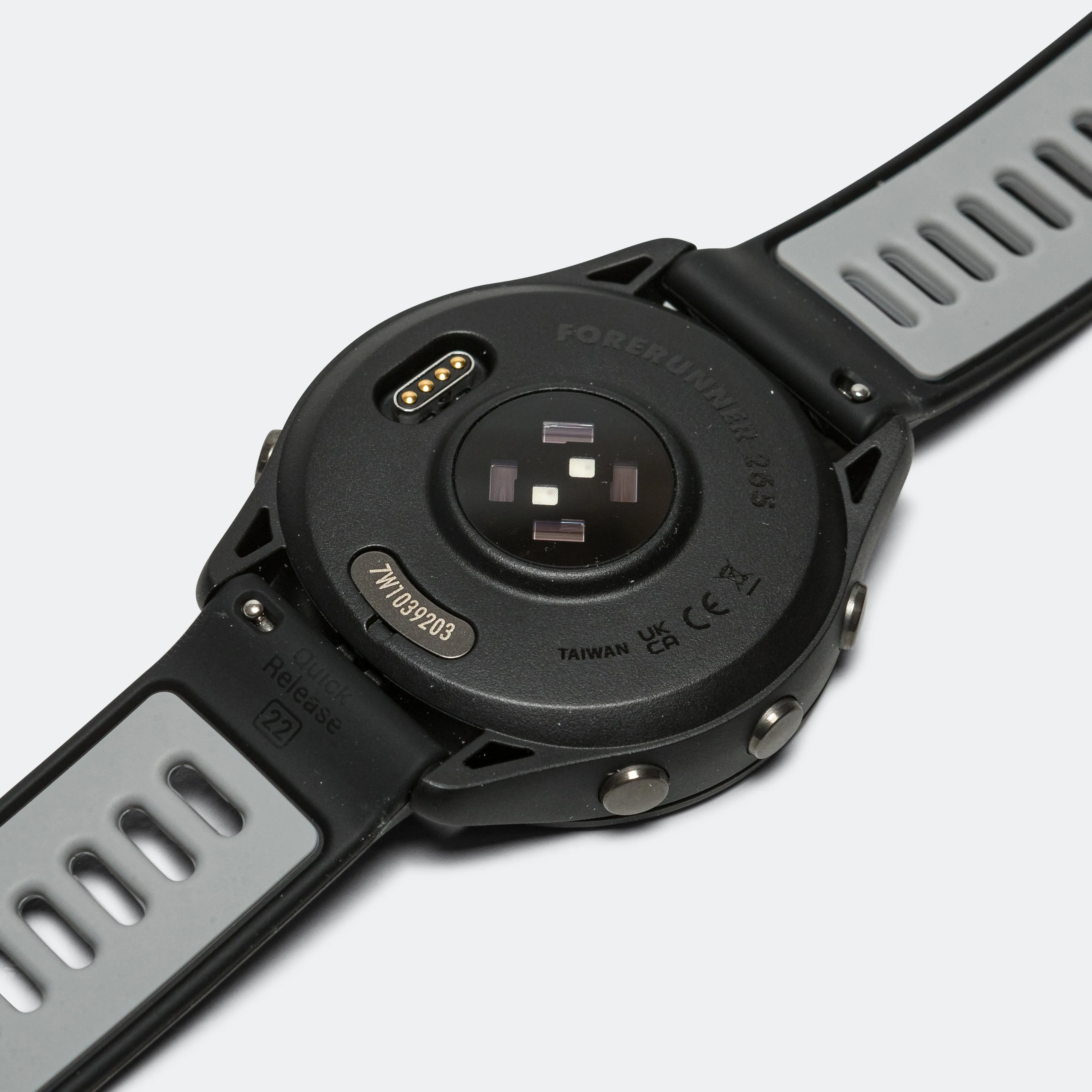 Forerunner® 265 - Black Bezel w/Black Case & Black/Powder Grey Silicone Band