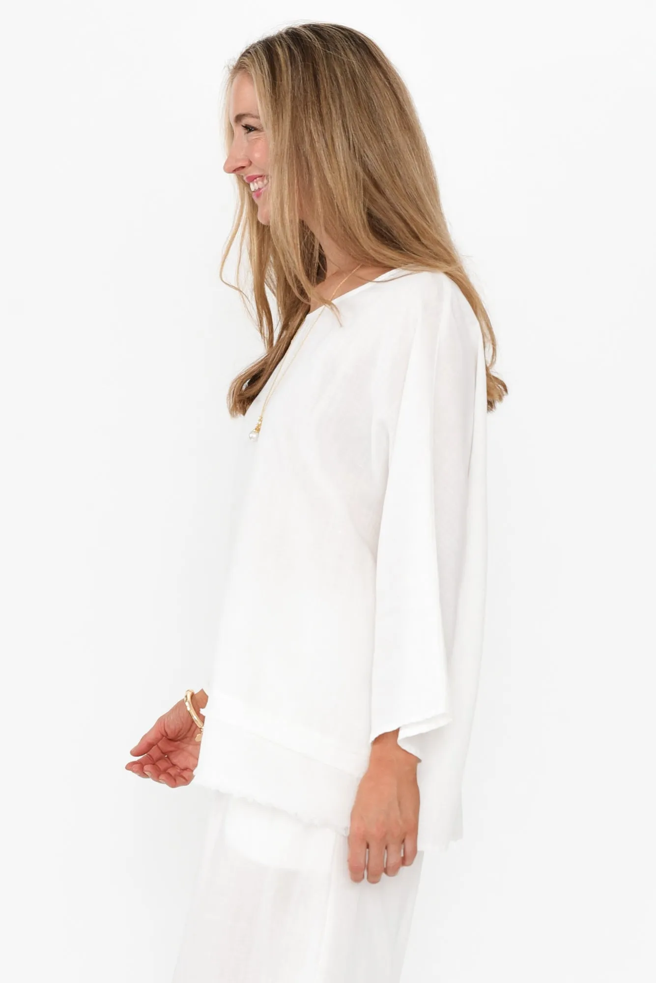 Johanna White Layered Top