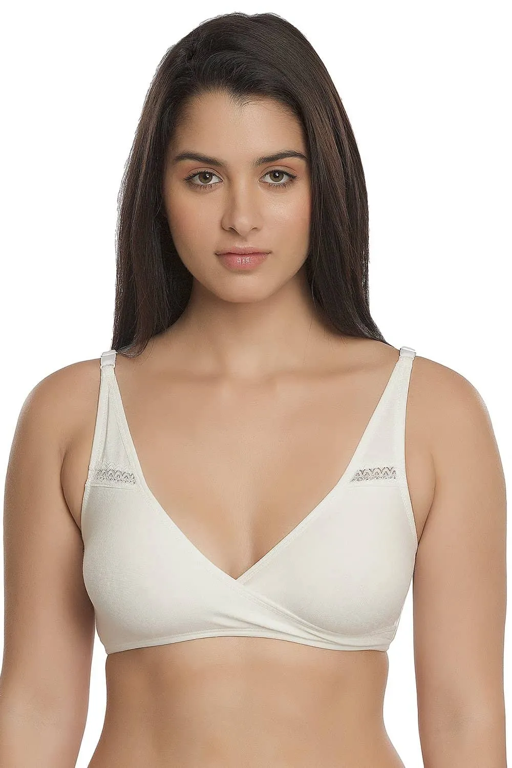 Organic Cotton Antimicrobial Busy Mama Starter Bra Kit (Pack Of 3)-IMBK05-White-