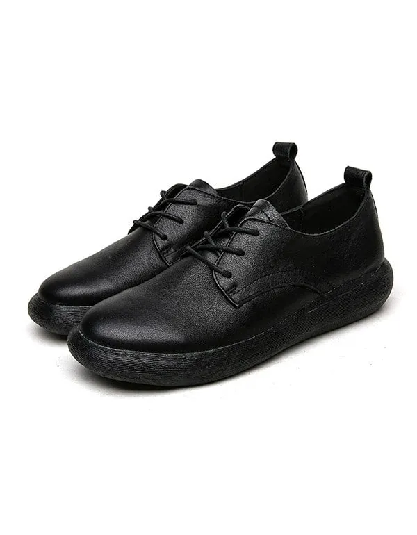 Spring Autumn Retro Leather Walking Shoes