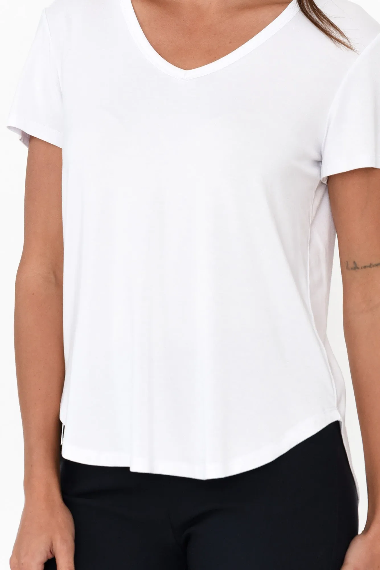 Veronica White Bamboo Tee